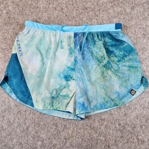 Nike Trail Running Shorts Women XL Blue Lined Tie Dye Athletic Hiking Gym Pocket